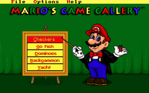 The welcome screen of the game.
